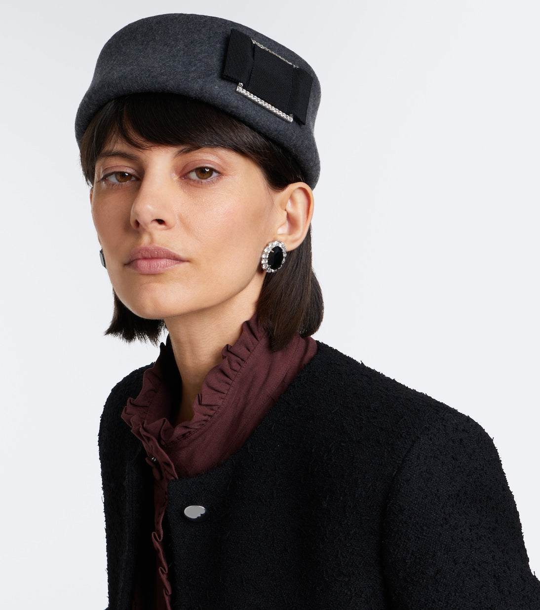 Roger Vivier - Embellished wool felt hat