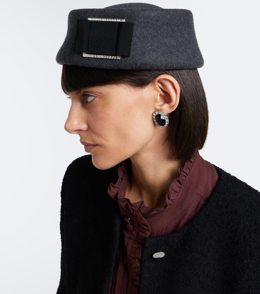 Roger Vivier - Embellished wool felt hat