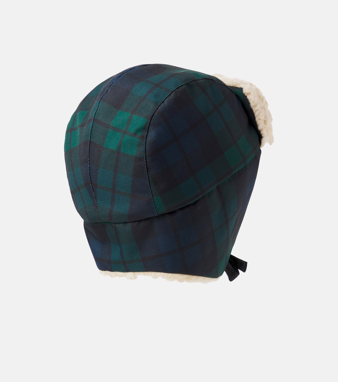 Tinycottons - Checked teddy-trimmed aviator hat