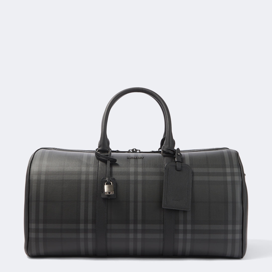 Burberry - Burberry Check leather-trimmed duffel bag