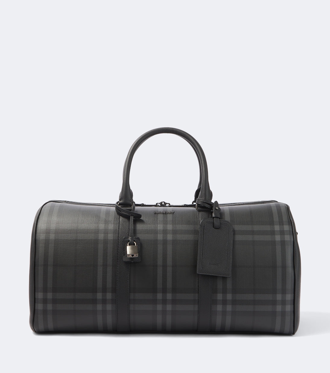 Burberry - Burberry Check leather-trimmed duffel bag