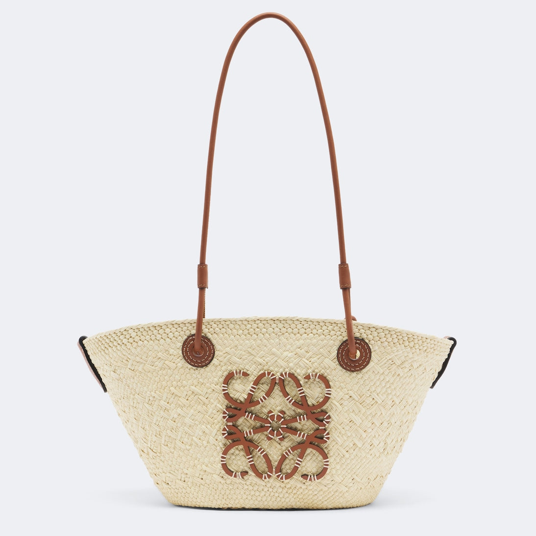 Loewe - Anagram Small leather-trimmed basket bag