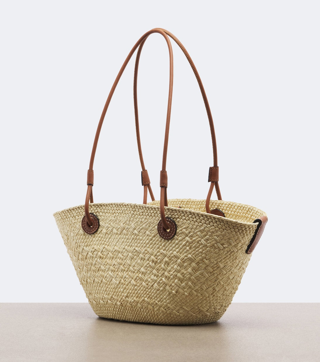 Loewe - Anagram Small leather-trimmed basket bag
