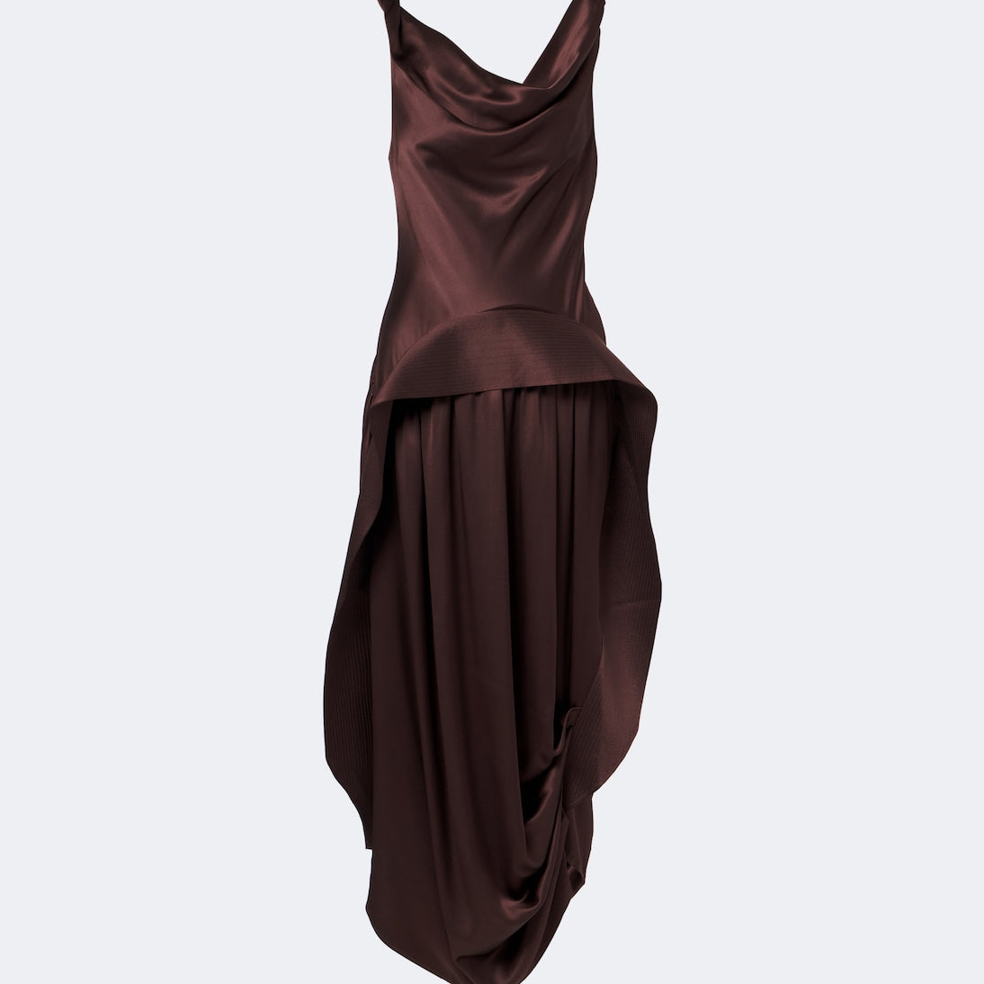 Xu Zhi - Asymmetric silk satin midi dress