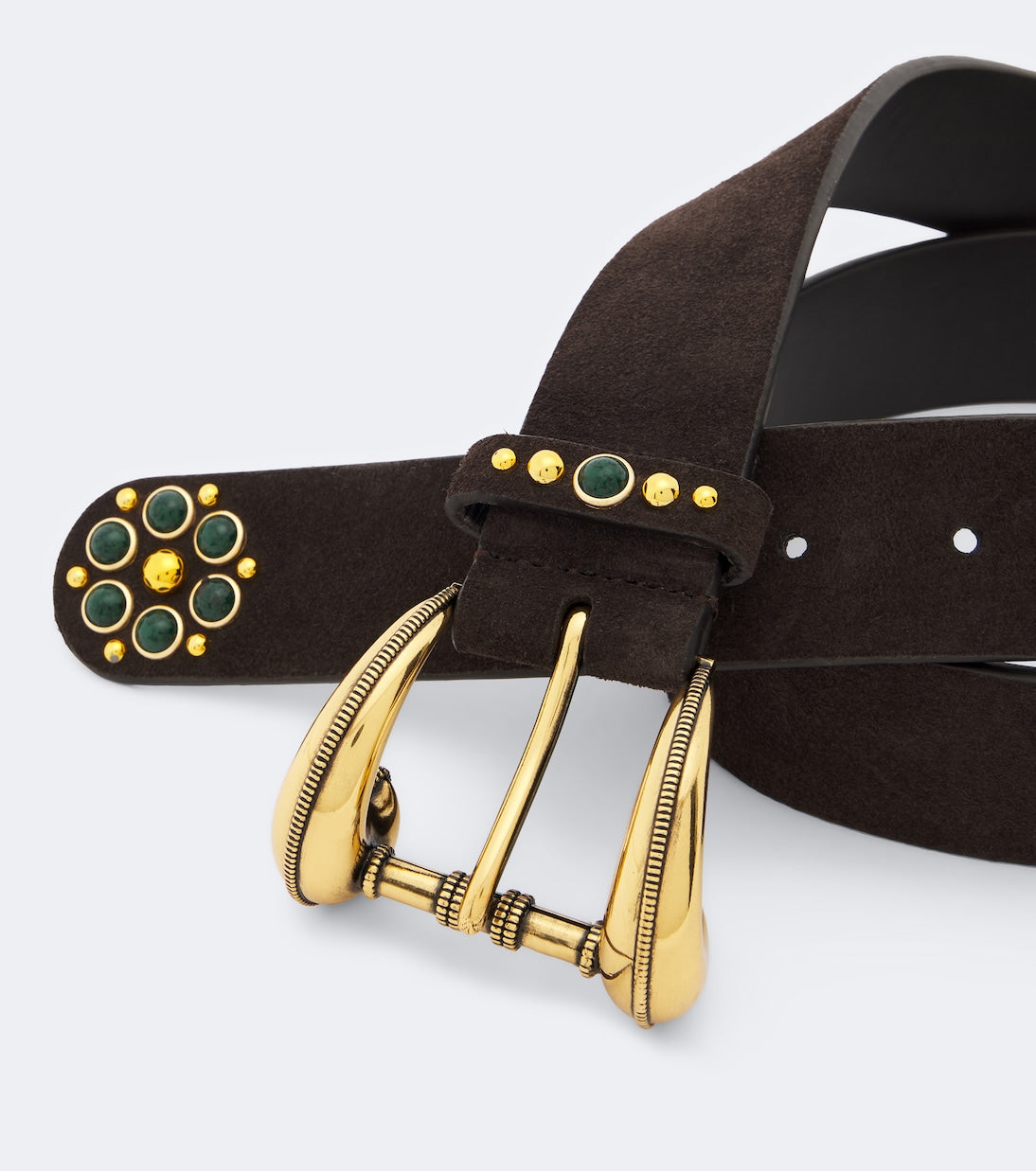 Etro - Embellished suede belt