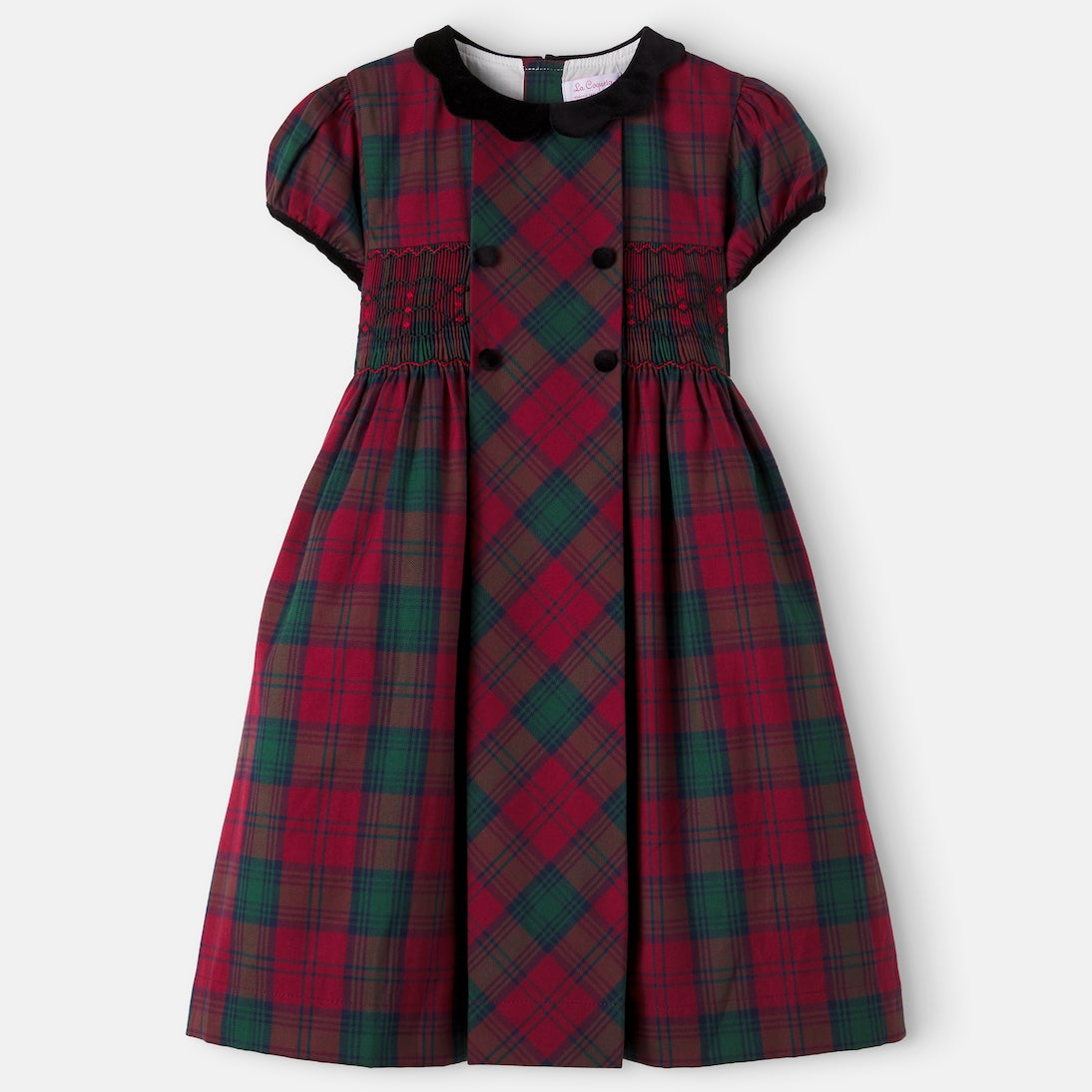 La Coqueta - Arcadia bow-detail plaid cotton dress