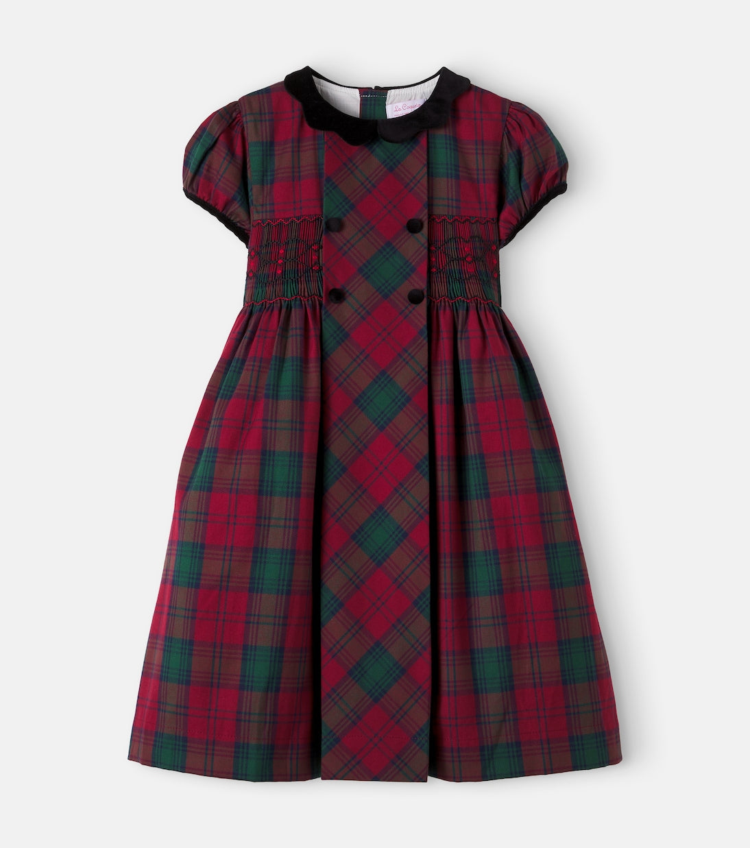 La Coqueta - Arcadia bow-detail plaid cotton dress