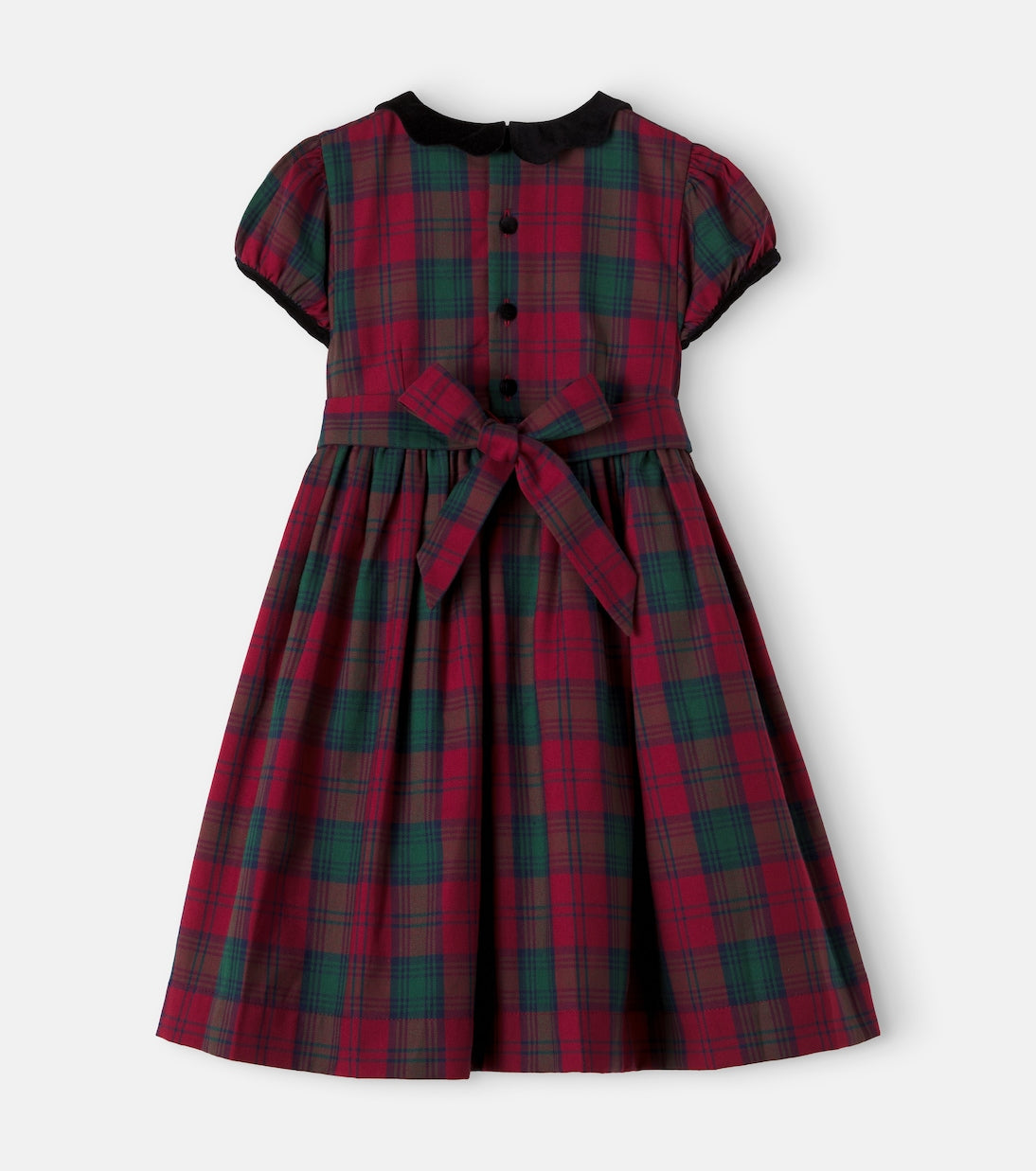 La Coqueta - Arcadia bow-detail plaid cotton dress