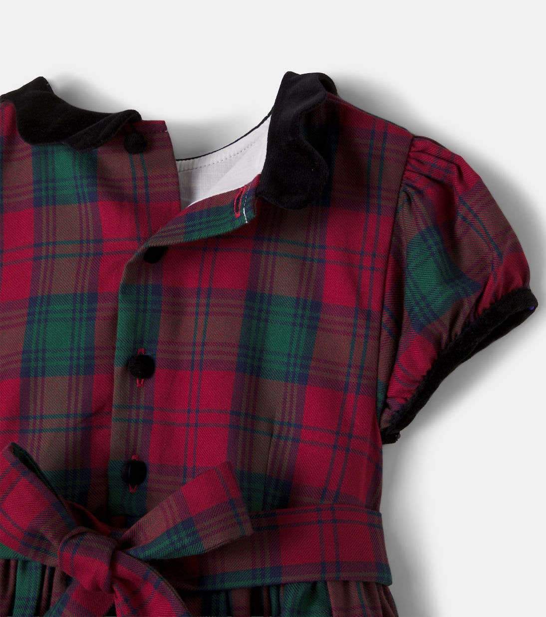 La Coqueta - Arcadia bow-detail plaid cotton dress