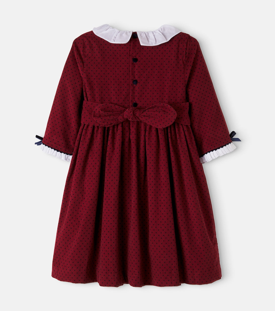 La Coqueta - Magdalena polka-dot cotton corduroy dress
