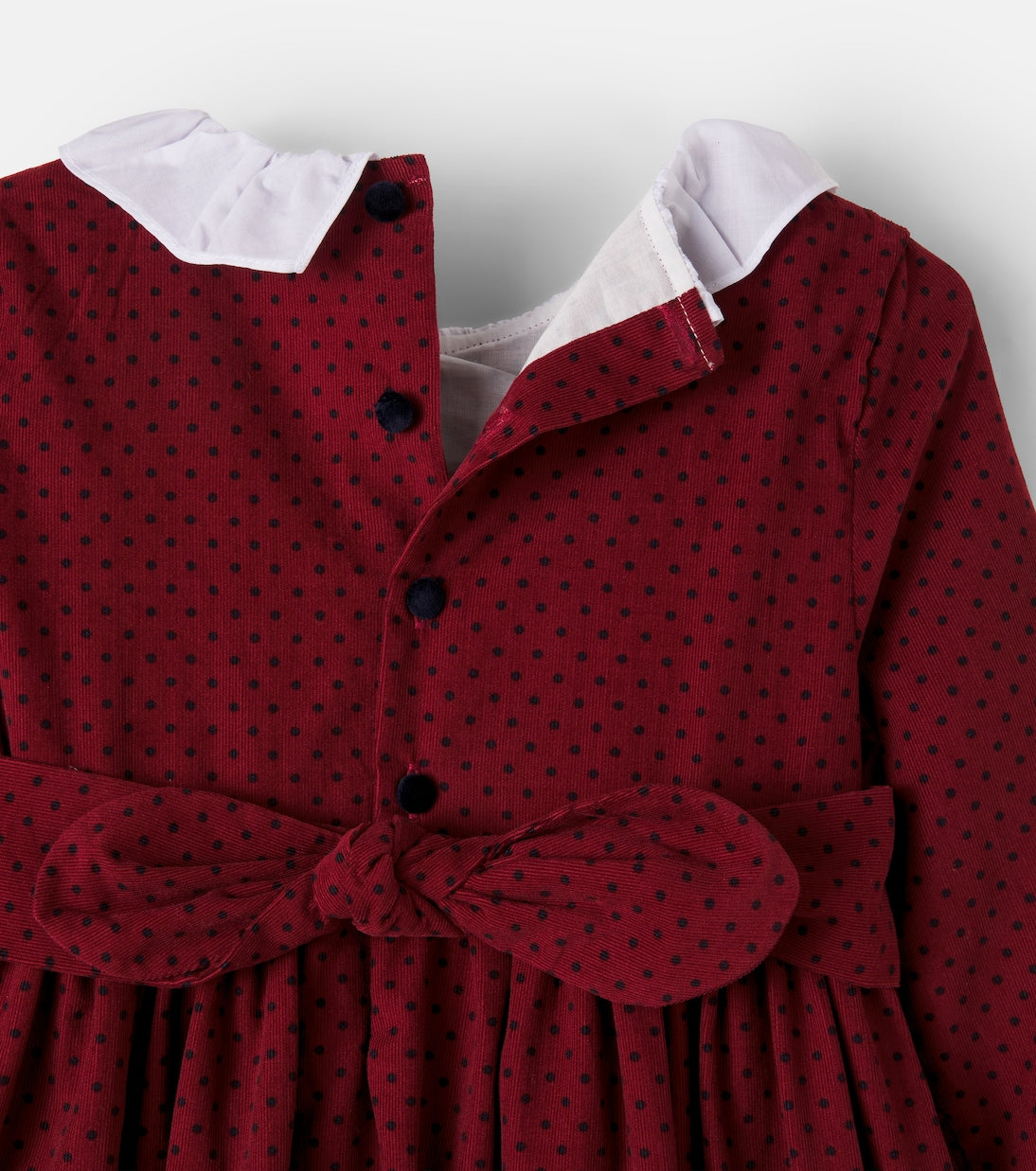 La Coqueta - Magdalena polka-dot cotton corduroy dress