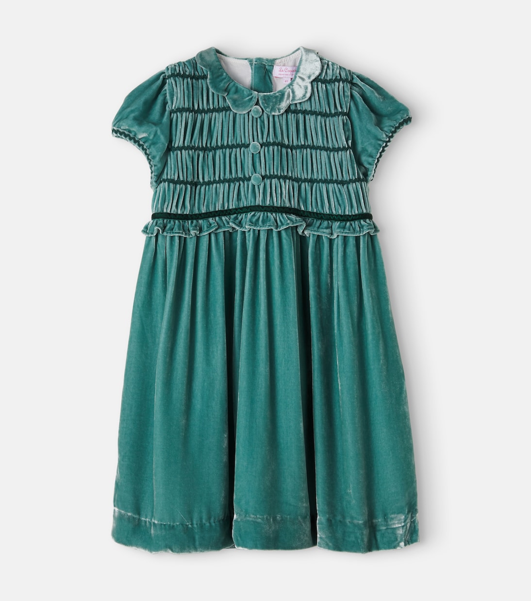 La Coqueta - Lurdes smocked velvet dress