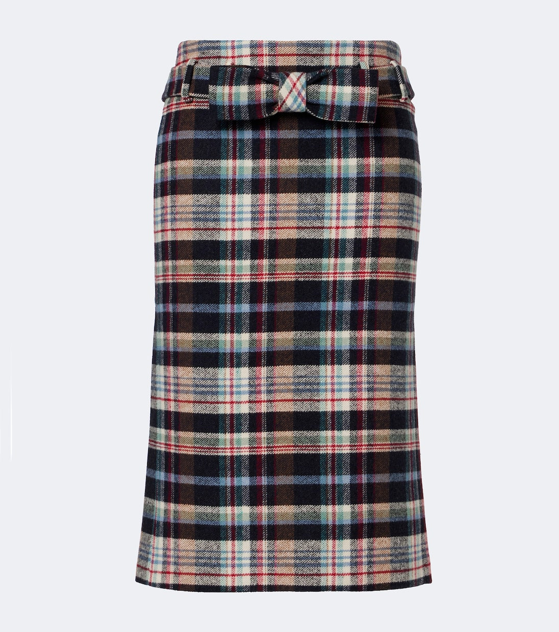 Shushu/Tong - Checked cotton and wool-blend pencil skirt