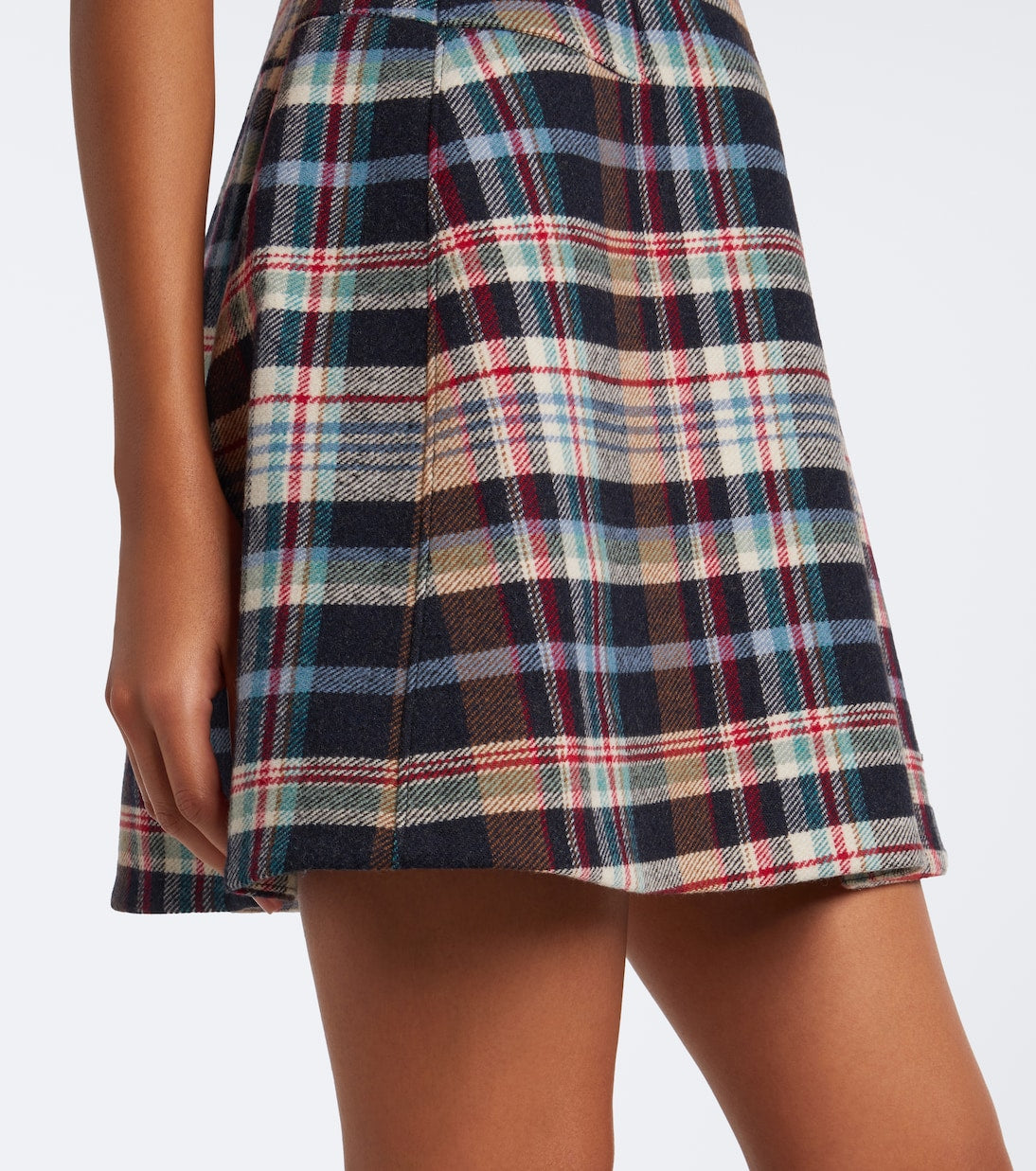 Shushu/Tong - Checked cotton and wool-blend minidress