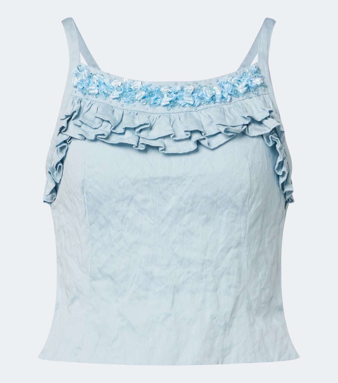 Shushu/Tong - Bow-detail embellished ruffled top