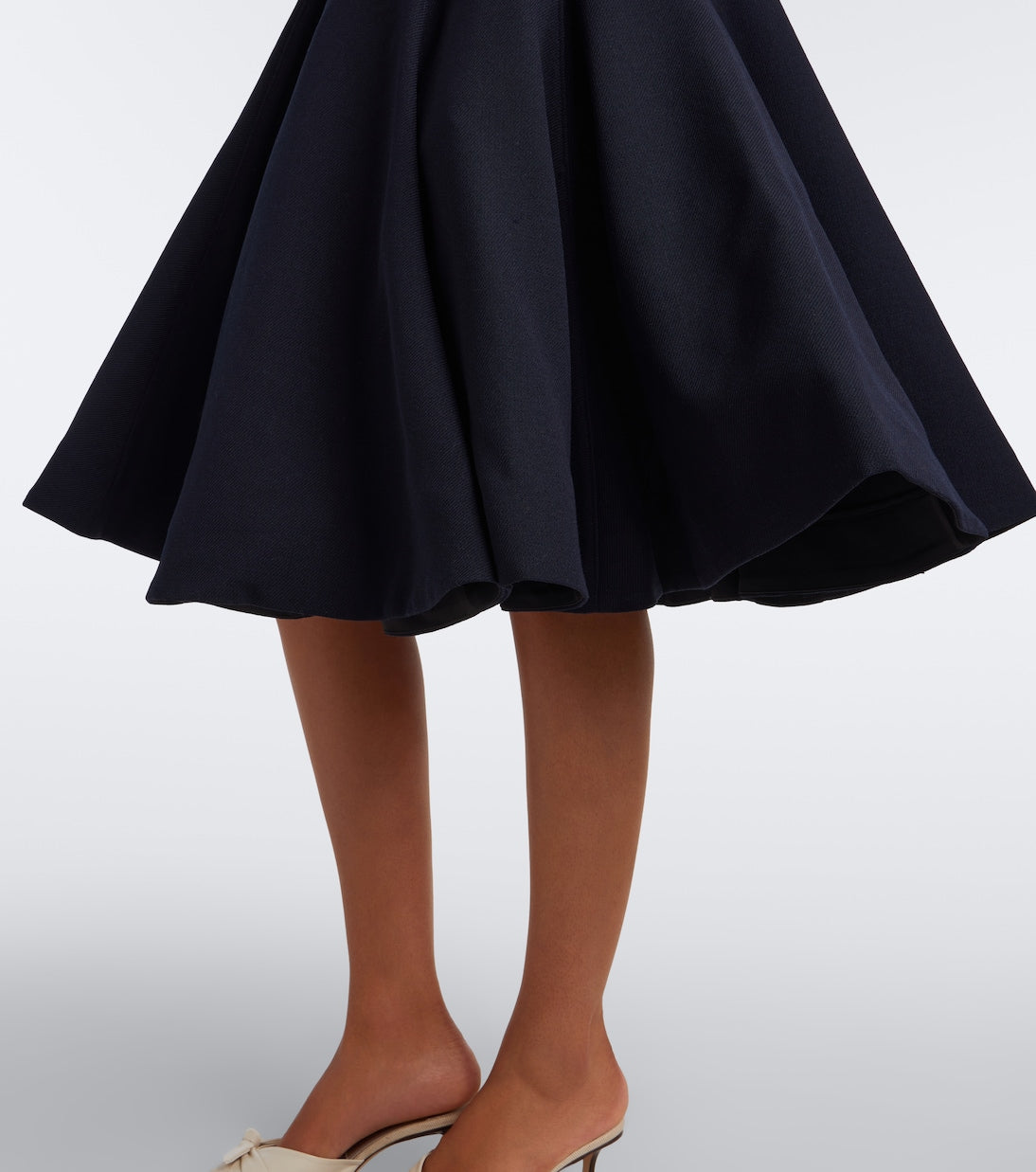 Shushu/Tong - Bow-detail ruffled wool midi dress