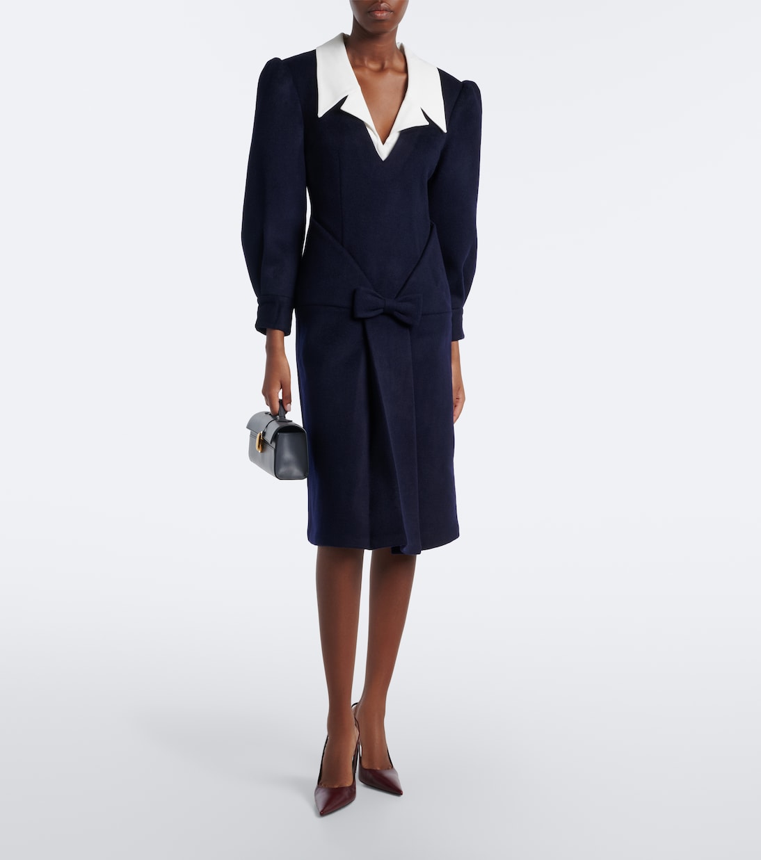 Shushu/Tong - Bow-detail wool midi dress