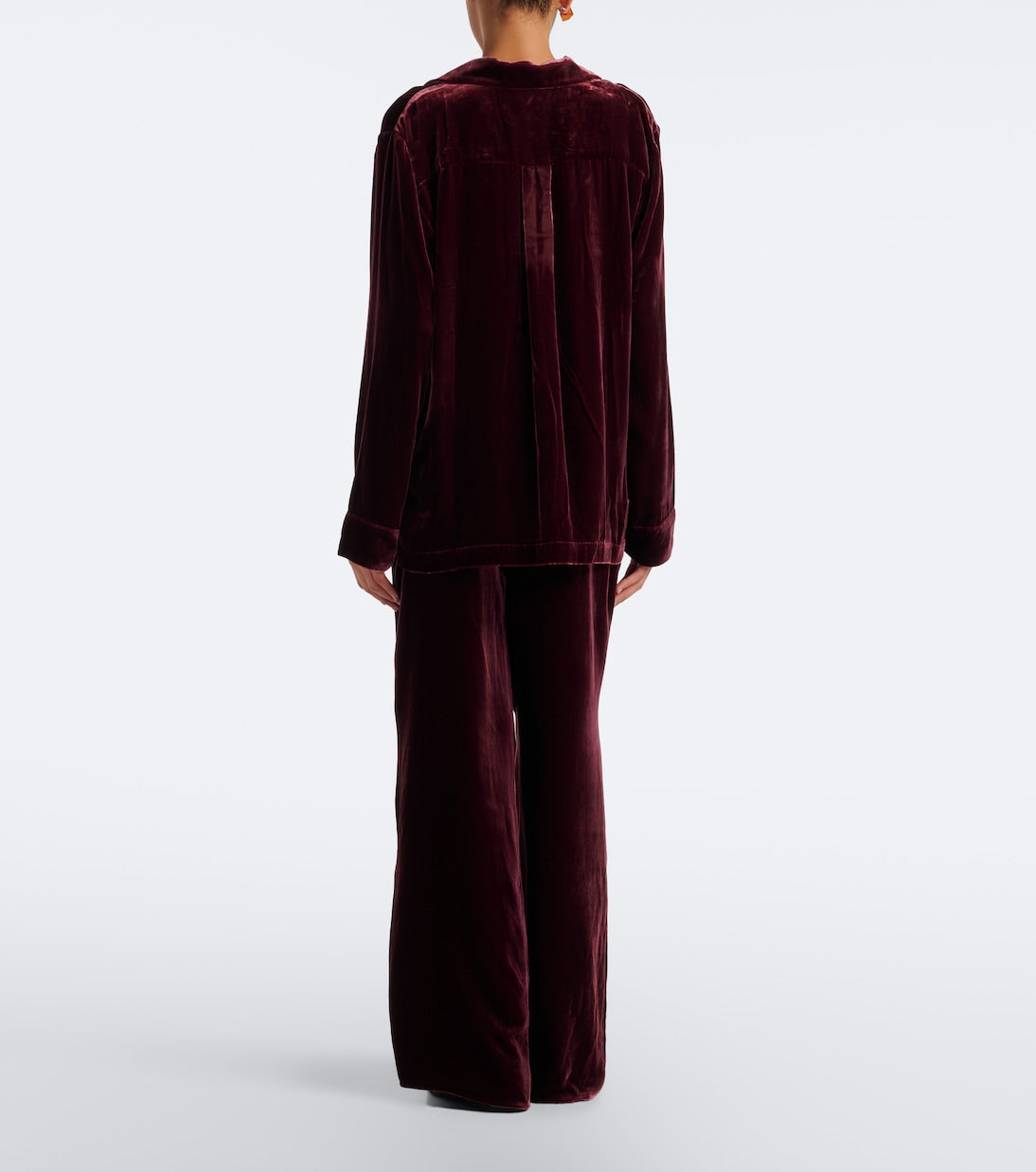 Asceno - Austin velvet wide-leg pants