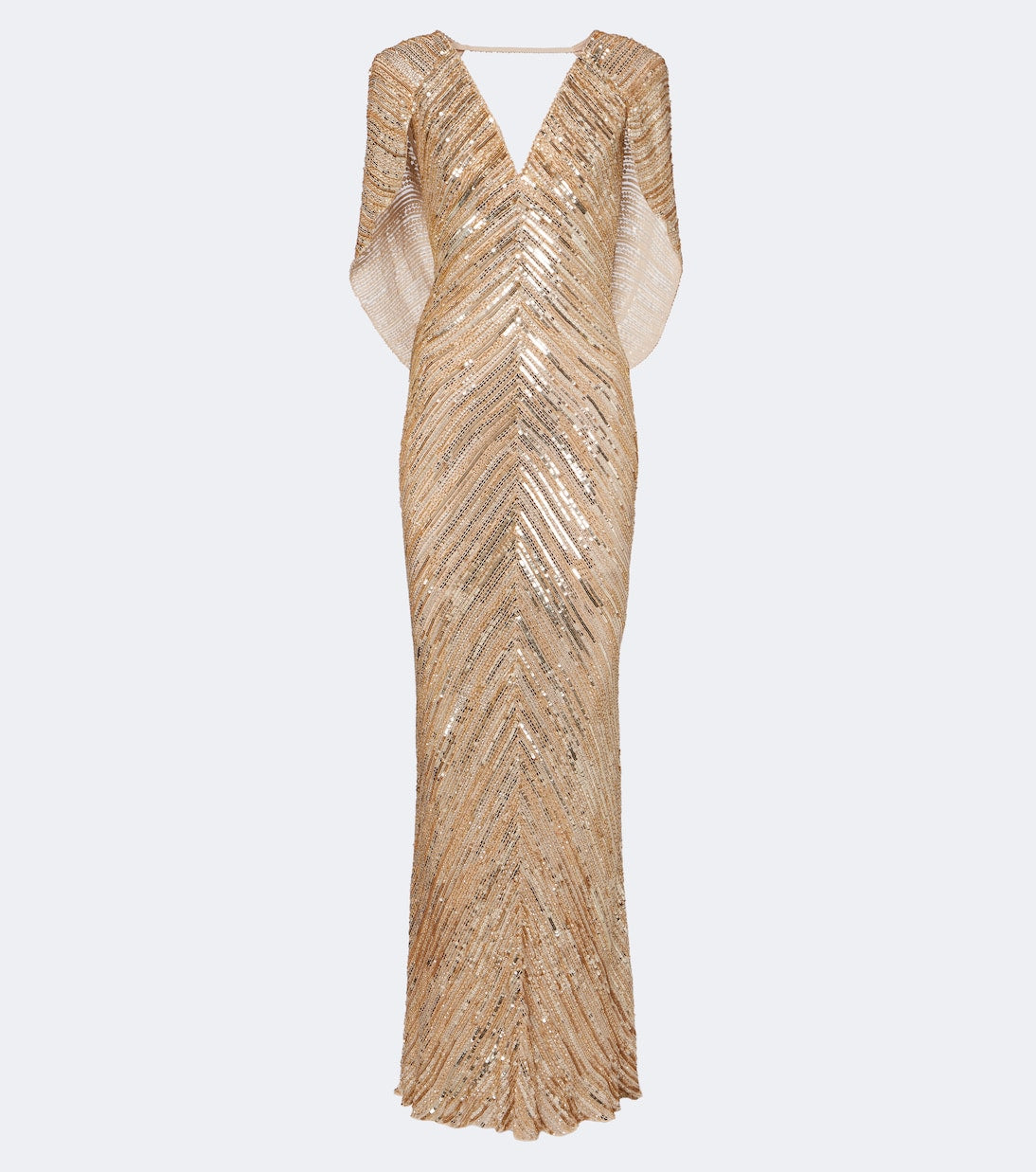 Jenny Packham - Fiore sequined caped gown