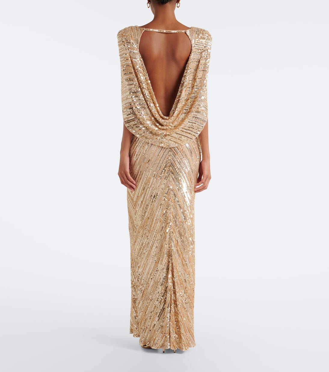 Jenny Packham - Fiore sequined caped gown
