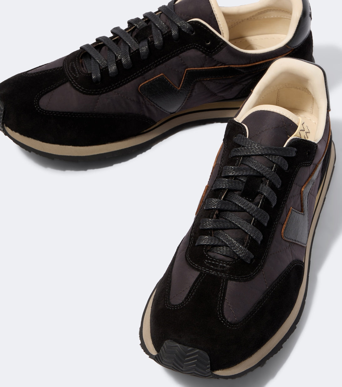 Visvim - FKT Runner suede-trimmed sneakers