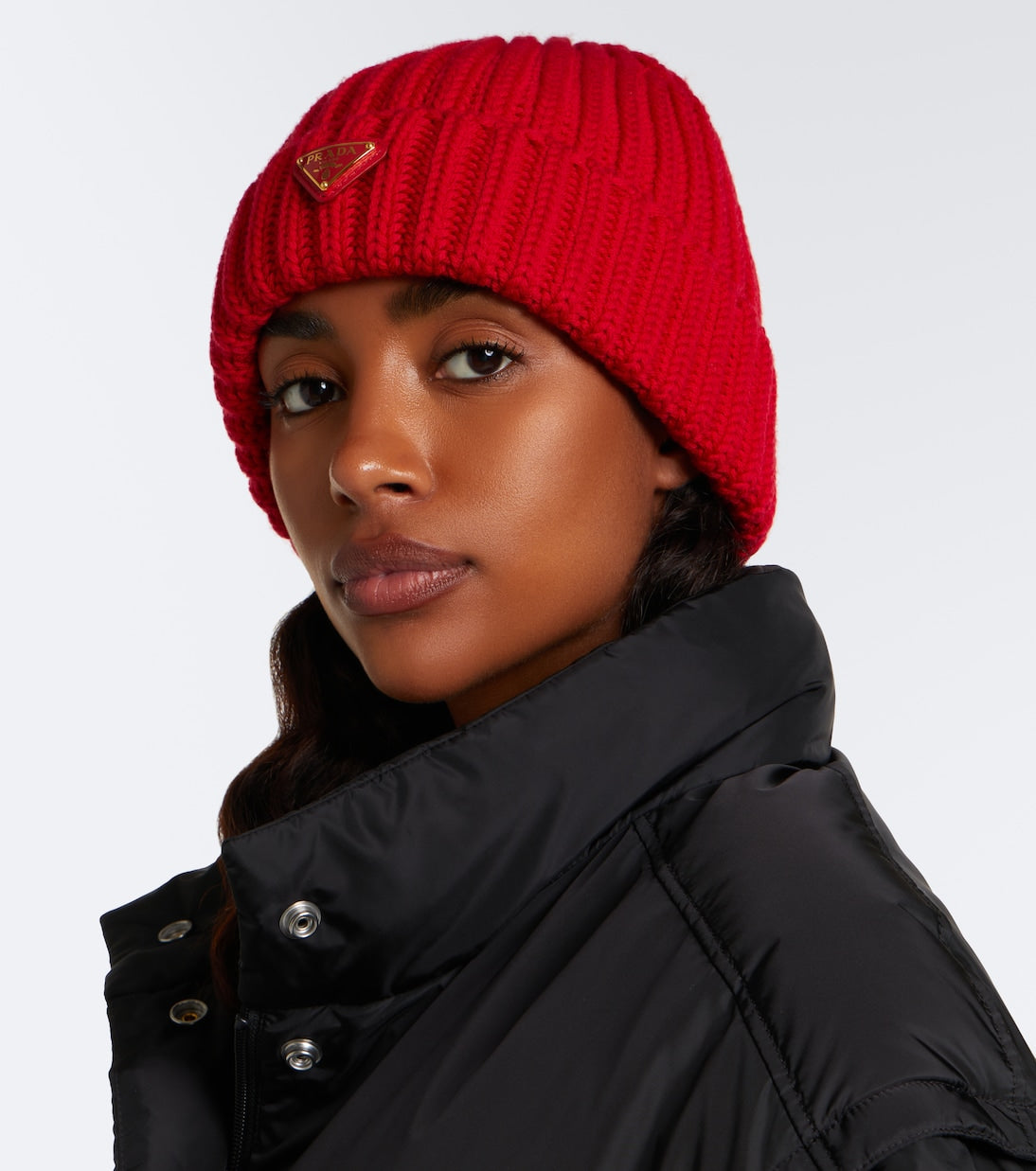 Prada - Ribbed-knit virgin wool beanie