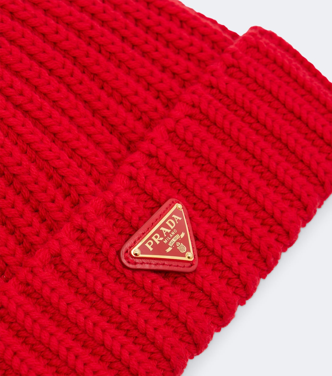Prada - Ribbed-knit virgin wool beanie