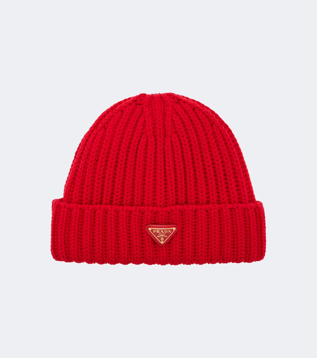 Prada - Ribbed-knit virgin wool beanie