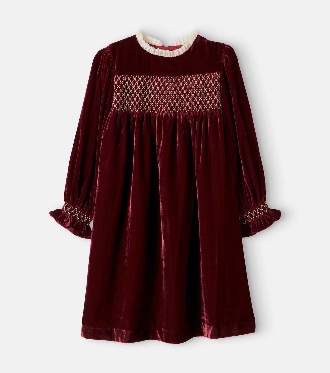 C'era Una Volta - Silvia smocked velvet dress