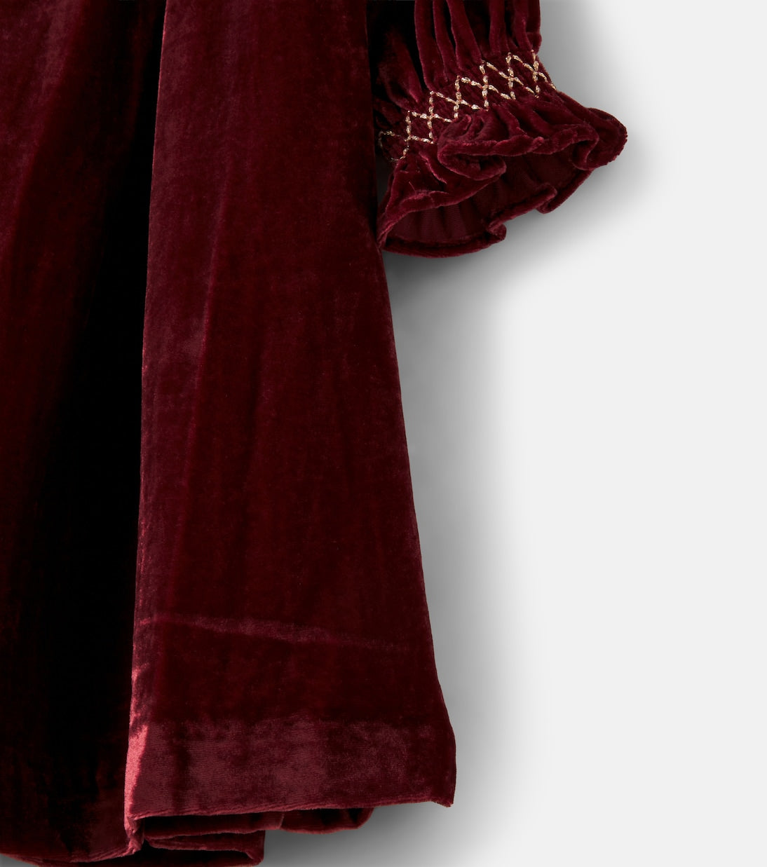 C'era Una Volta - Silvia smocked velvet dress