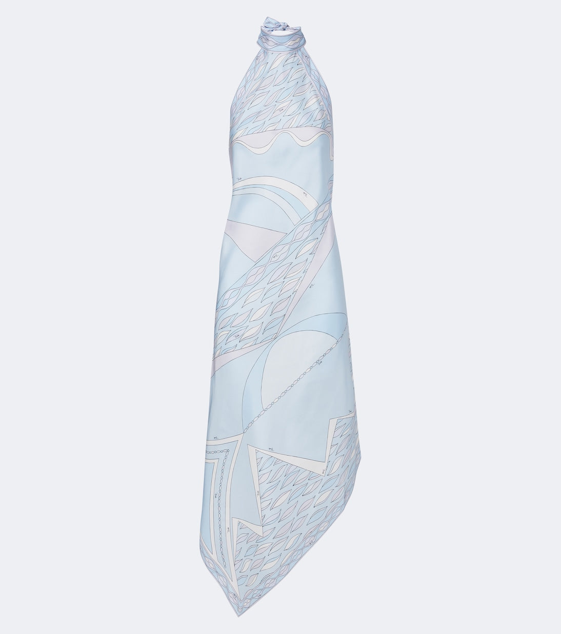 Pucci - Dune asymmetric silk twill midi dress