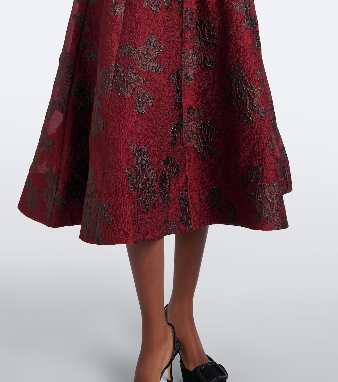 Rebecca Vallance - Waverly floral cloqué midi skirt