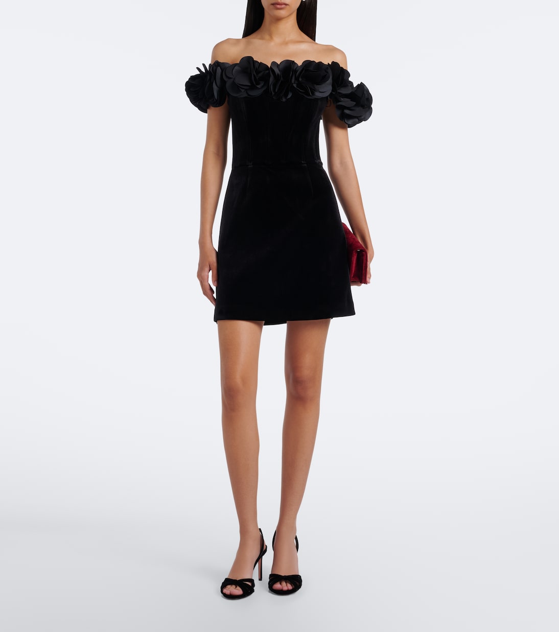 Rebecca Vallance - Charles floral-appliqué bustier dress