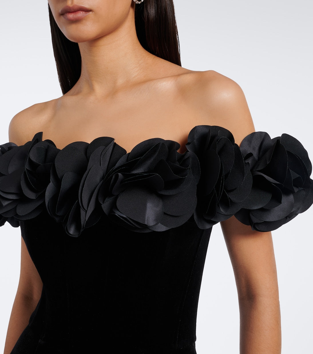 Rebecca Vallance - Charles floral-appliqué bustier dress