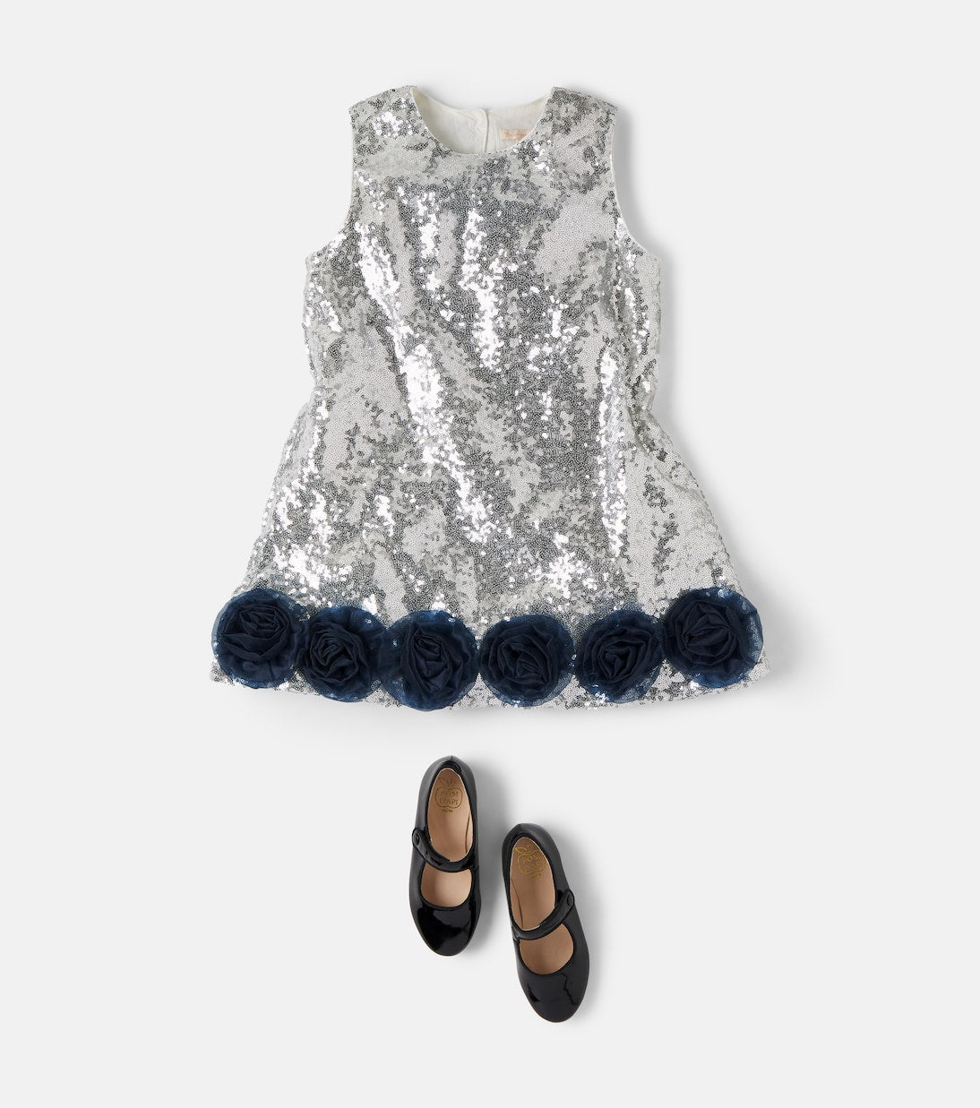 Konges Sløjd - Tindra floral-appliqué sequined dress
