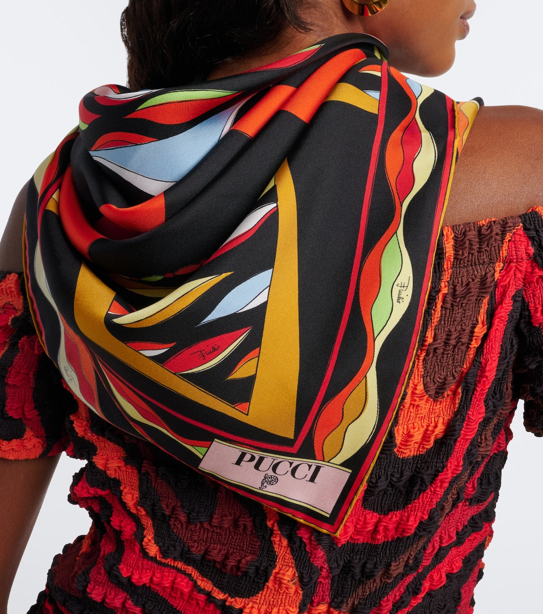 Pucci - Fiamme and Nawaho silk twill scarf
