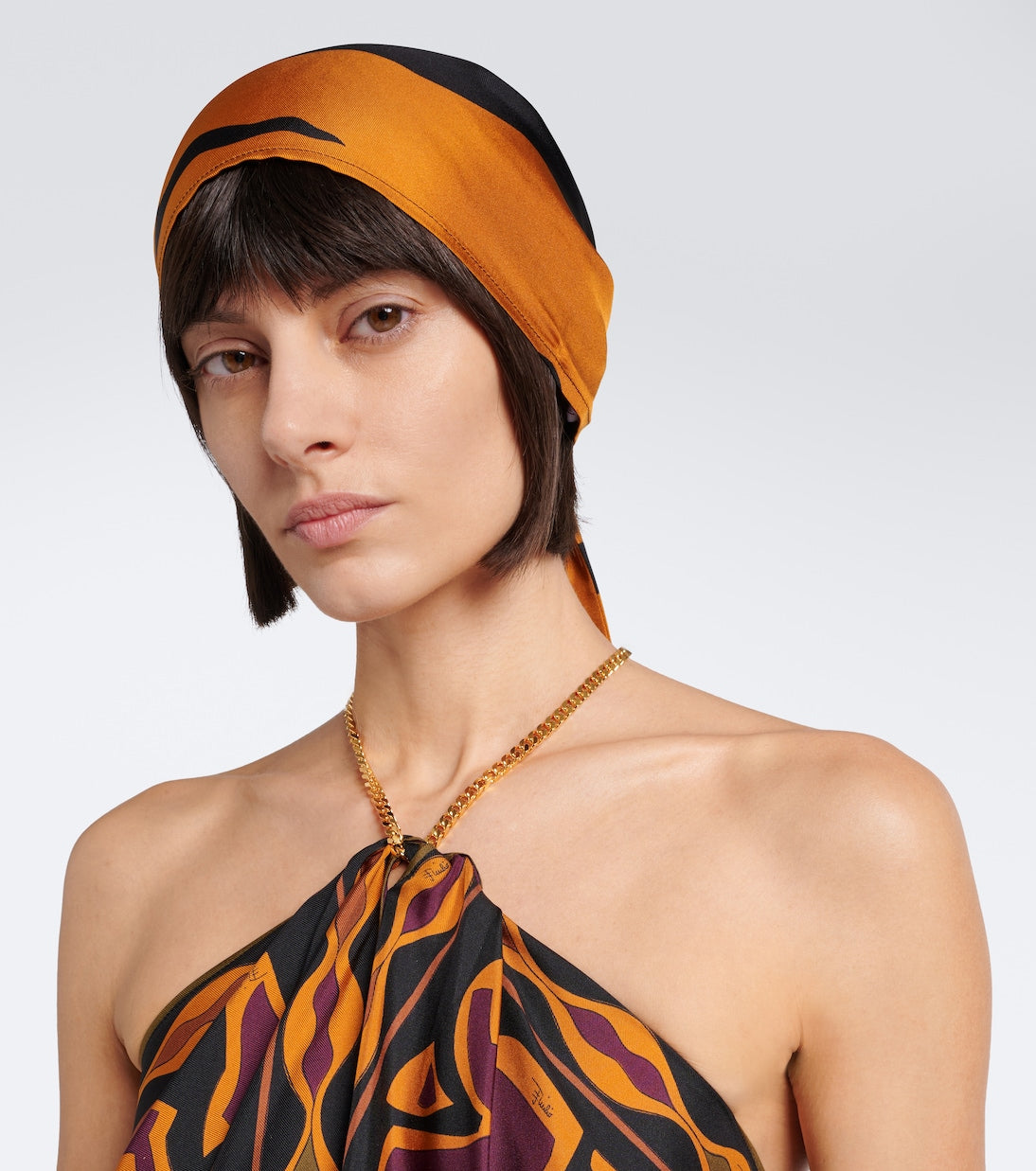 Pucci - Fiamme silk twill head wrap