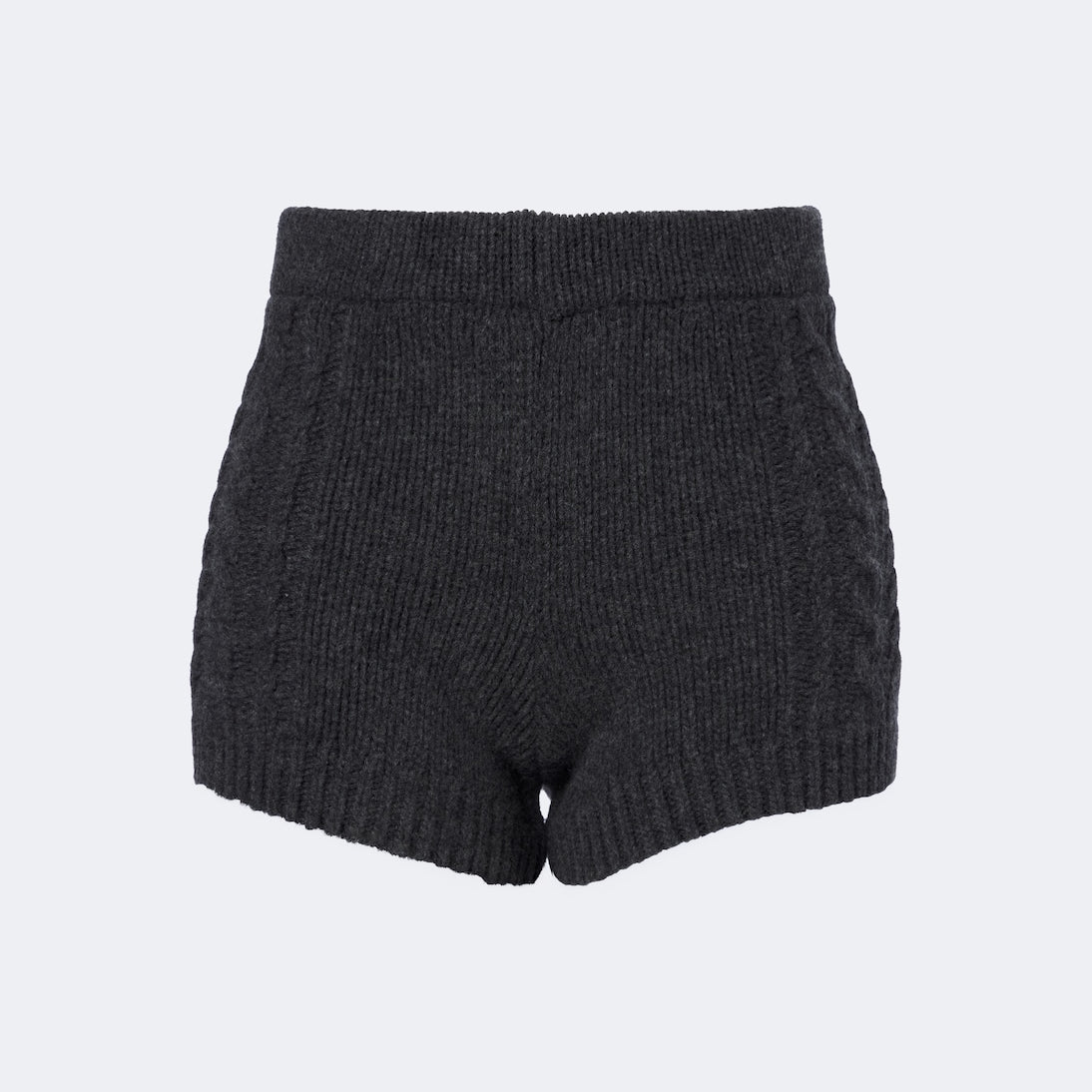 Rotate - Cable-knit wool shorts