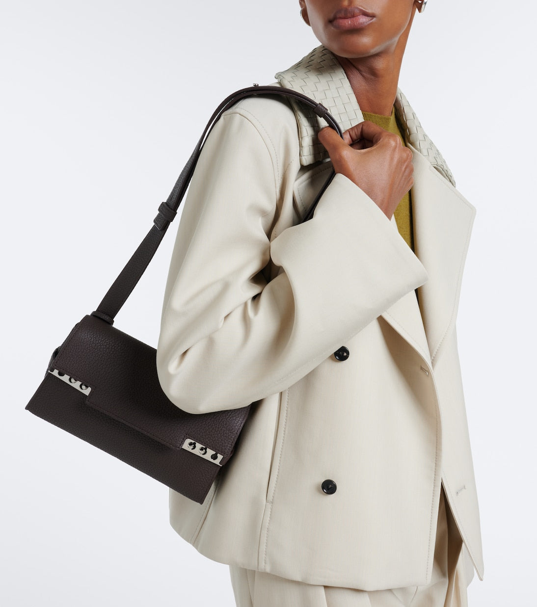 Delvaux - Tempête City Small leather crossbody bag