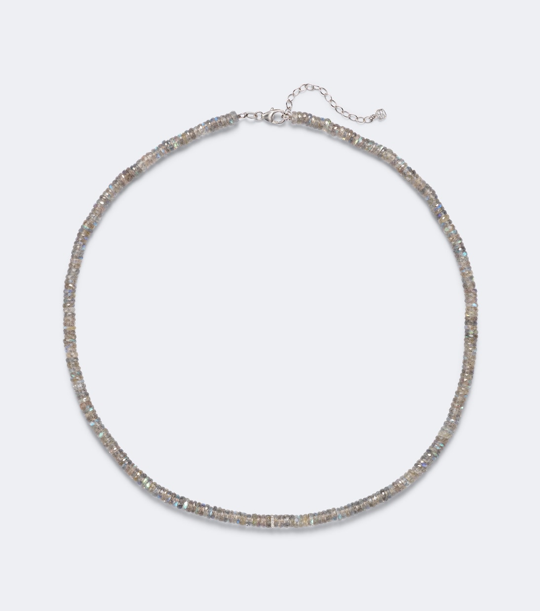 Sydney Evan - 14kt gold beaded necklace with quartz and diamonds