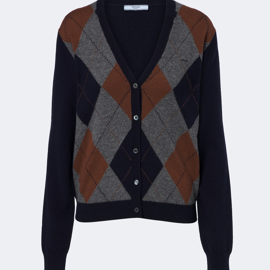 Prada - Argyle cashmere cardigan