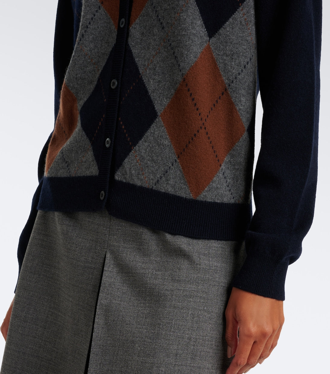 Prada - Argyle cashmere cardigan