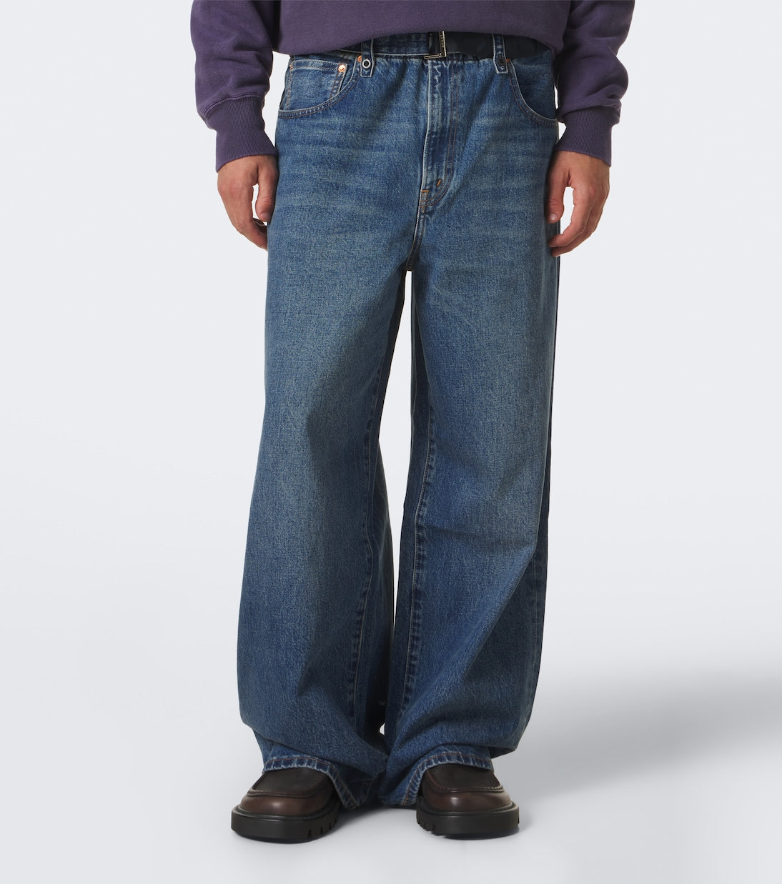 Sacai - x Levi's® belted wide-leg jeans
