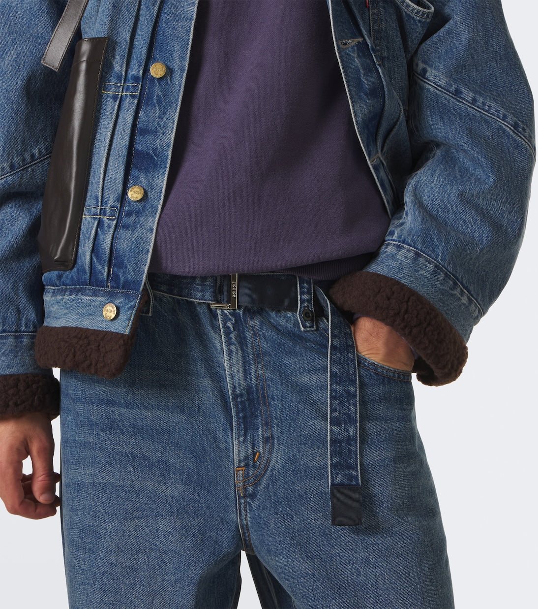 Sacai - x Levi's® belted wide-leg jeans