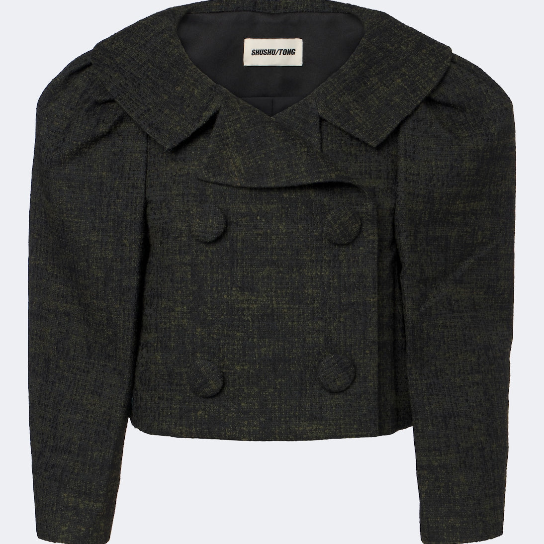 Shushu/Tong - Cropped double-breasted tweed jacket