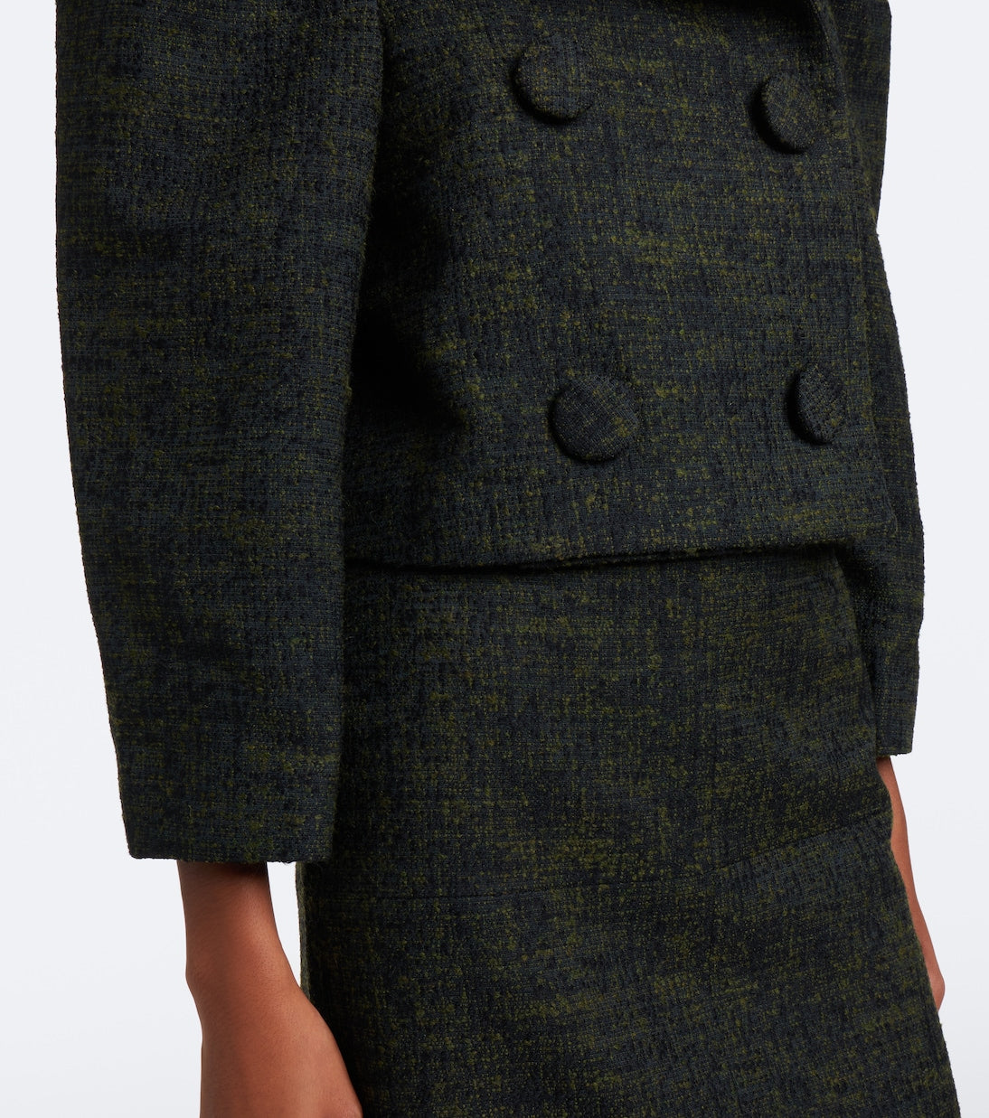 Shushu/Tong - Cropped double-breasted tweed jacket