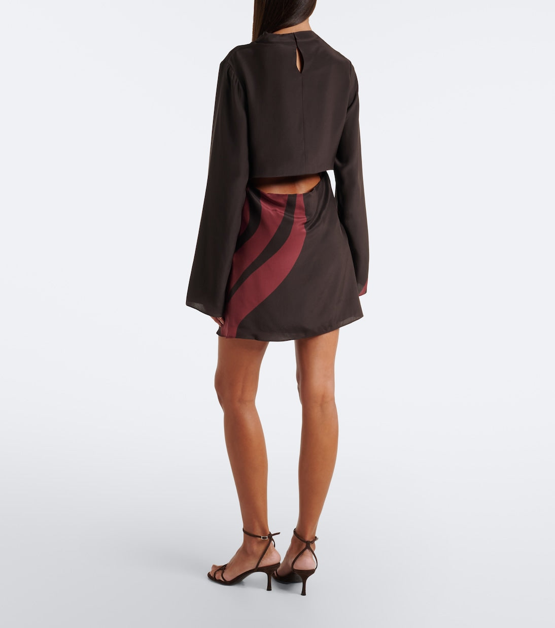 SIR - Printed silk satin minidress