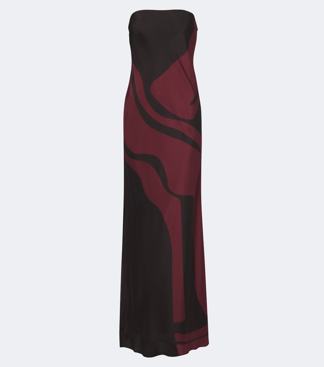SIR - Printed silk satin maxi dress
