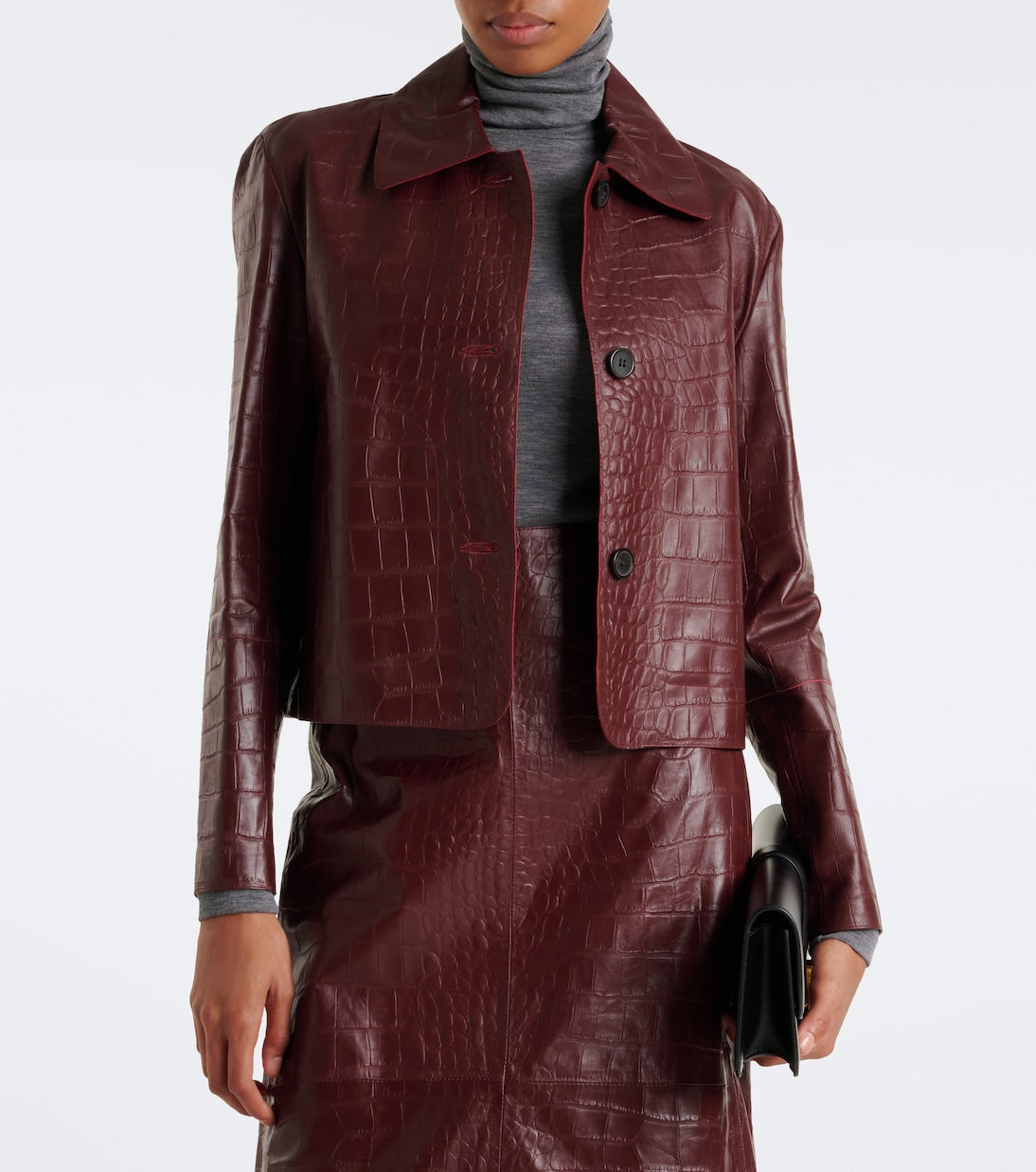 Arma - Emy croc-effect leather jacket