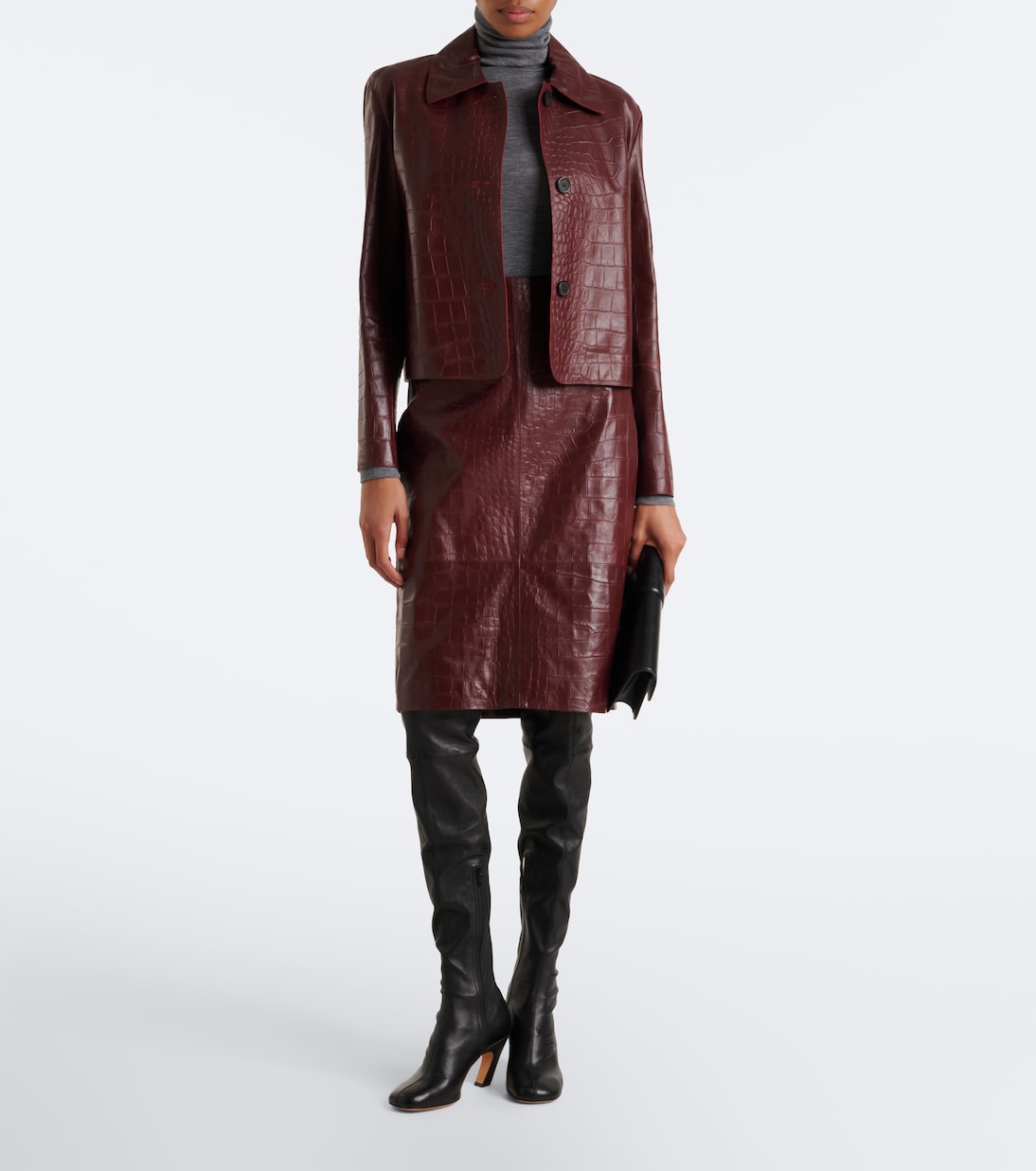Arma - Emy croc-effect leather jacket